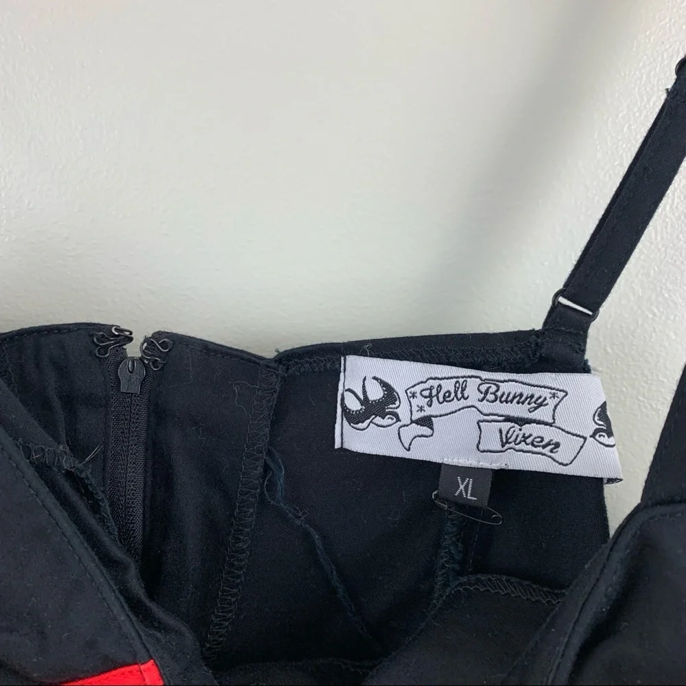 Hell Bunny Vixen Jester Sailor Pin Up Dress - Picture 3 of 10